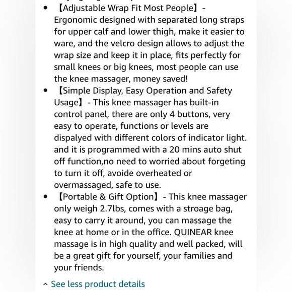 Quinear Knee Massager never opened new in box - Picture 6 of 8